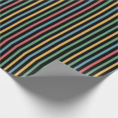 Vintager Streifen Geschenkpapier (Ecke)
