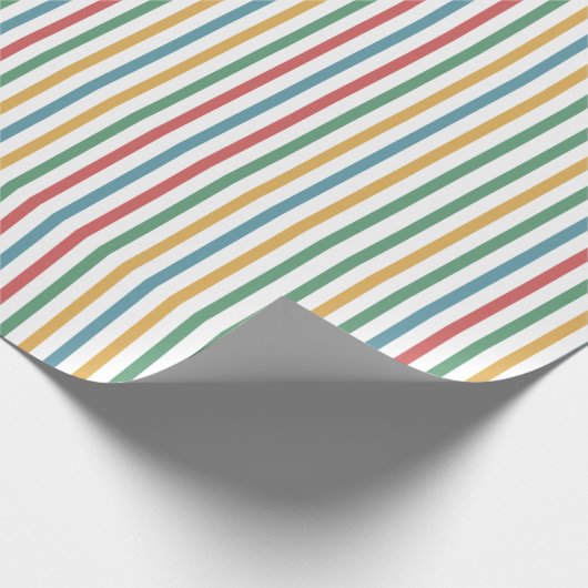 Vintager Streifen Geschenkpapier (Ecke)
