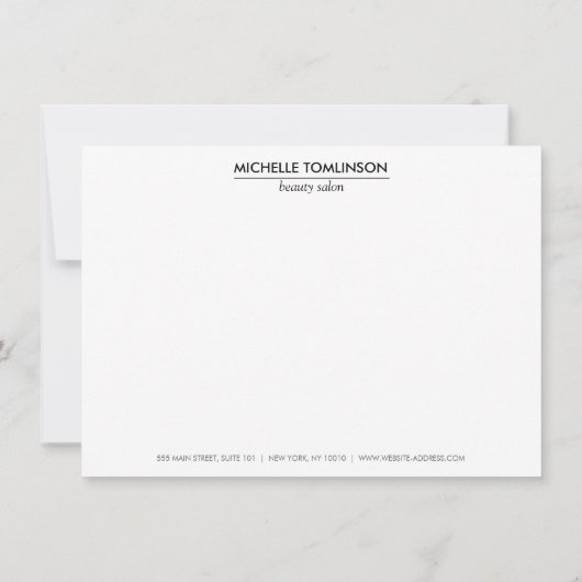 Vintager Streifen Salon Danke Karten (Rückseite)