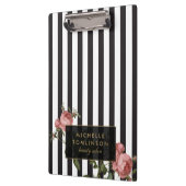 Vintager Streifen Salon Personalisiert Klemmbrett (Links)