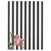 Vintager Streifen Salon Personalisiert Klemmbrett (Rückseite)