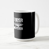 Vintager Striper Whisperfischer Kaffeetasse (VorderseiteRechts)
