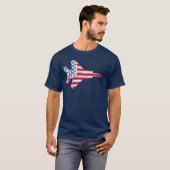 Vintager strukturierter amerikanische T-Shirt (Vorne ganz)