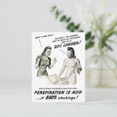 Vintager Strumpf Pantyschläuche Werbung Postkarte (Stehend Vorderseite)