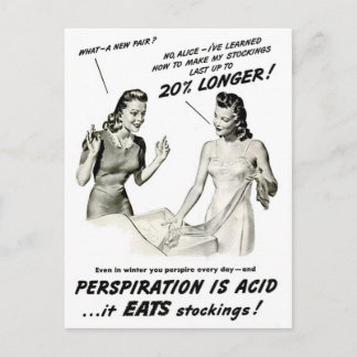 Vintager Strumpf Pantyschläuche Werbung Postkarte