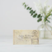 Vintager Stuhl Visitenkarte (Stehend Vorderseite)