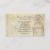 Vintager Stuhl Visitenkarte (Rückseite)