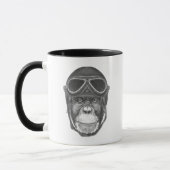 Vintager Sturzhelm-Schimpanse Tasse (Links)