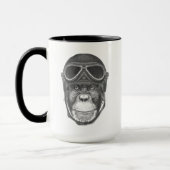 Vintager Sturzhelm-Schimpanse Tasse (Links)