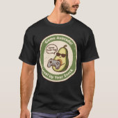 Vintager Style Avocado mit Controller Gamer Design T-Shirt (Vorderseite)