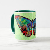 Vintager Style Butterfly Art Cup Tasse (Vorderseite Links)
