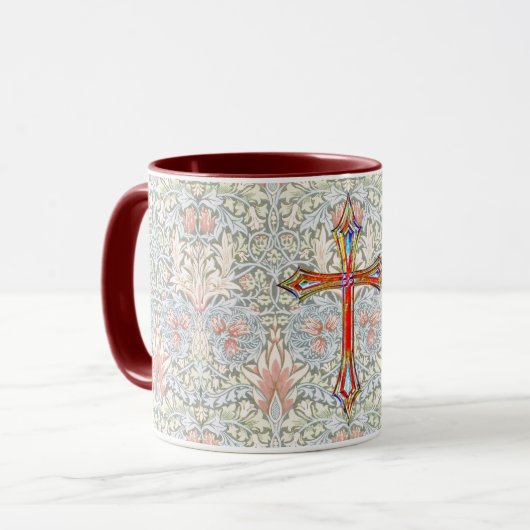 Vintager Style Faith Cross Tassen Cup (Vorderseite Links)