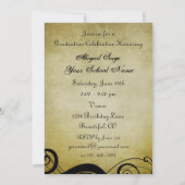 Vintager Style Horse Jumping Abschluss Einladung (Rückseite)