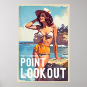 Vintager Style-Point-Lookout-Reiseplakat Poster (Vorne)