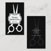 Vintager Stylist Barberschere Visitenkarte (Vorne/Hinten)