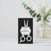 Vintager Stylist Barberschere Visitenkarte (Stehend Vorderseite)