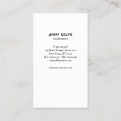 Vintager Stylist oder Barberschere Visitenkarte (Rückseite)