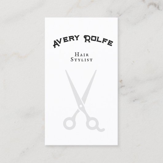 Vintager Stylist oder Barberschere Visitenkarte (Vorderseite)