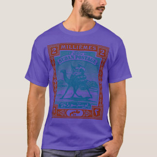 Vintager sudanesischer Porto-Briefmarke-Design T-Shirt