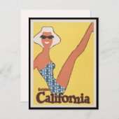 Vintager Südkalifornien Santa Fe Train Ad Postkarte (Vorne/Hinten)