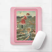 Vintager Sun-Badegast-Strand Mousepad (Mit Mouse)