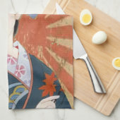 Vintager Sun Rays den japanischen Retro Geisha Küchentuch (Viertel Falte)