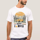 Vintager Sunrise Mountain Adventure Camper Van T-Shirt (Vorderseite)