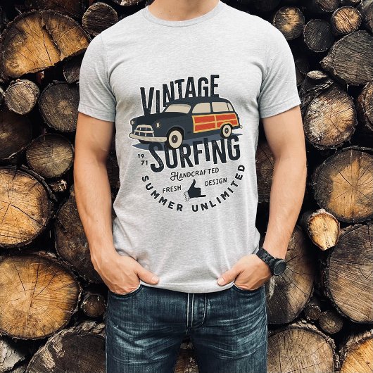 Vintager Surfsommer unbegrenzt | Männer T - Shirt