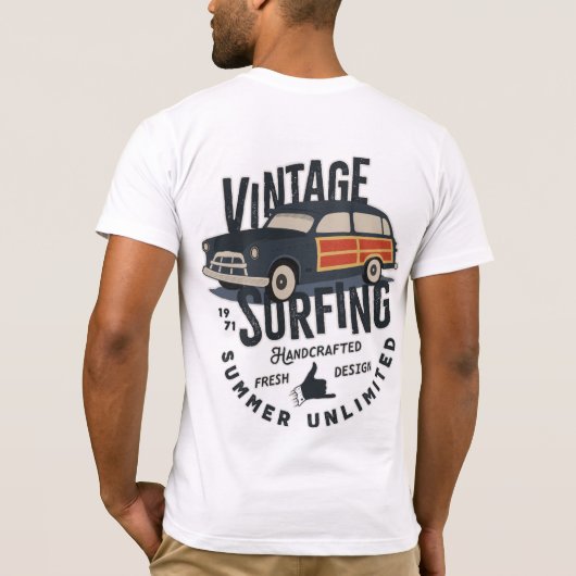 Vintager Surfsommer unbegrenzt | Männer T - Shirt (Rückseite)