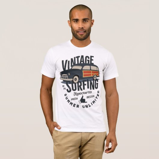 Vintager Surfsommer unbegrenzt | Männer T - Shirt (Vorne ganz)