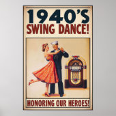 Vintager Swing-Tanzgesang Poster (Vorne)