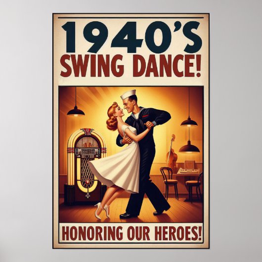 Vintager Swing-Tanzgesang Poster (Vorne)