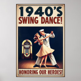 Vintager Swing-Tanzgesang Poster