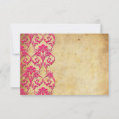 Vintager Swirt Hochzeitspinsel Danke Karte (Rückseite)