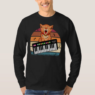 Vintager Synthesizer Katzenretro Synth Vaporwave-S T-Shirt