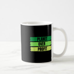 Vintager T - Shirt 2022 Planet Over Profit Earth D Kaffeetasse