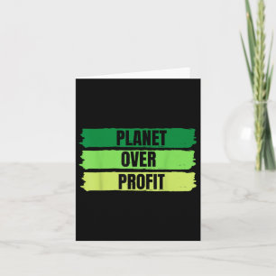 Vintager T - Shirt 2022 Planet Over Profit Earth D Karte
