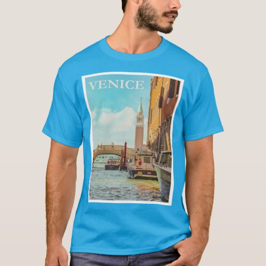 Vintager T - Shirt der Männer in Venedig (Vorderseite)
