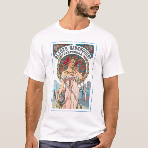 Vintager T - Shirt: Mucha Parfüm-Anzeige T-Shirt