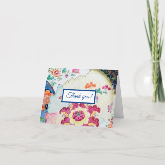 Vintager Tabakleaf geklappt Danke Karte (Vorderseite)