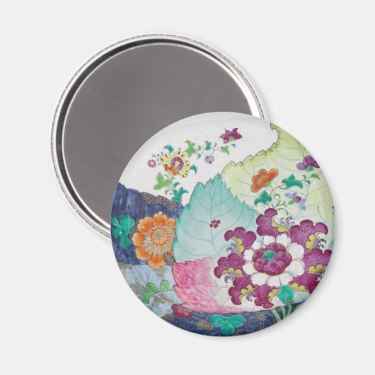 Vintager Tabakleder Rosa-Rosa-Rundmagnet Magnet (Vorderseite/Rückseite)