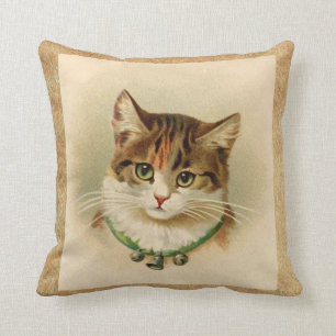 Vintager Tabby-Katzen-Druck Kissen