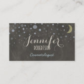 Vintager Tafel-Entwurf mit Sternen und Mond Visitenkarte (Vorderseite)