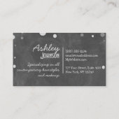 Vintager Tafel-Kunst-Glitzer Visitenkarte (Rückseite)