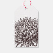Vintager Tag Chrysanthemum Kraft Geschenkanhänger (Rückseite)