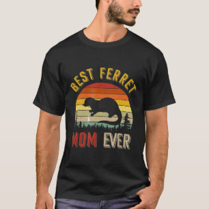 Vintager Tag der besten Mama für Frettchen T-Shirt
