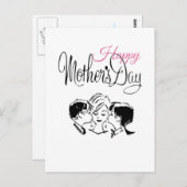 Vintager Tag der glücklichen Mutter! Postkarte (Vorne/Hinten)