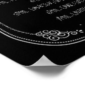 Vintager Tag der Hochzeit Poster (Ecke)