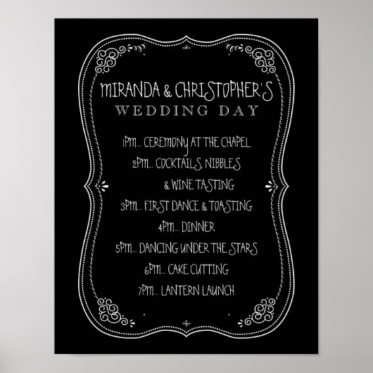 Vintager Tag der Hochzeit Poster (Vorne)