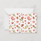 Vintager Tag der Roten Erdbeere Mitteilungskarte (Rückseite)